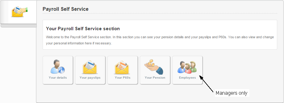 Payroll Self Service page